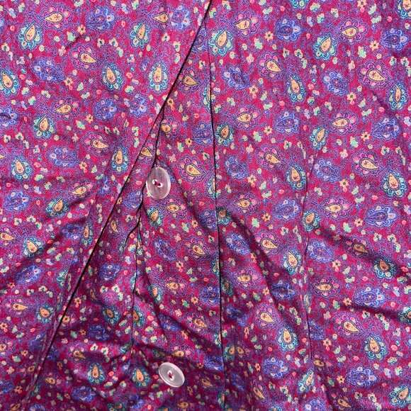 Talbots Petite Collection Women's Paisley Button-Up Blouse Size 10 - Picture 4 of 7
